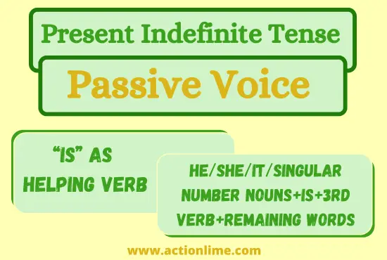 "Is" as helping verb in Present Indefinite Tense(Passive Voice)