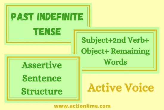 Assertive Sentence Structure of Past Indefinite Tense(Active Voice)