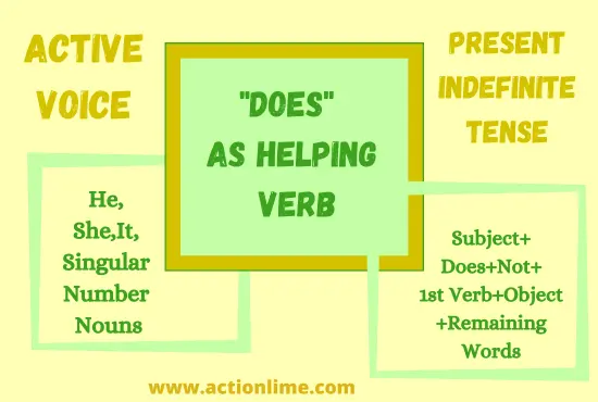 "Does" as helping Verb in Present Indefinite Tense(Active Voice)